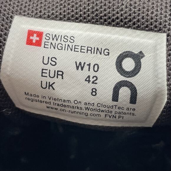 On Cloud 5 Running Shoes Womens Size 10 Shark Pebble Gray Sneakers Low Slip On - Picture 8 of 9